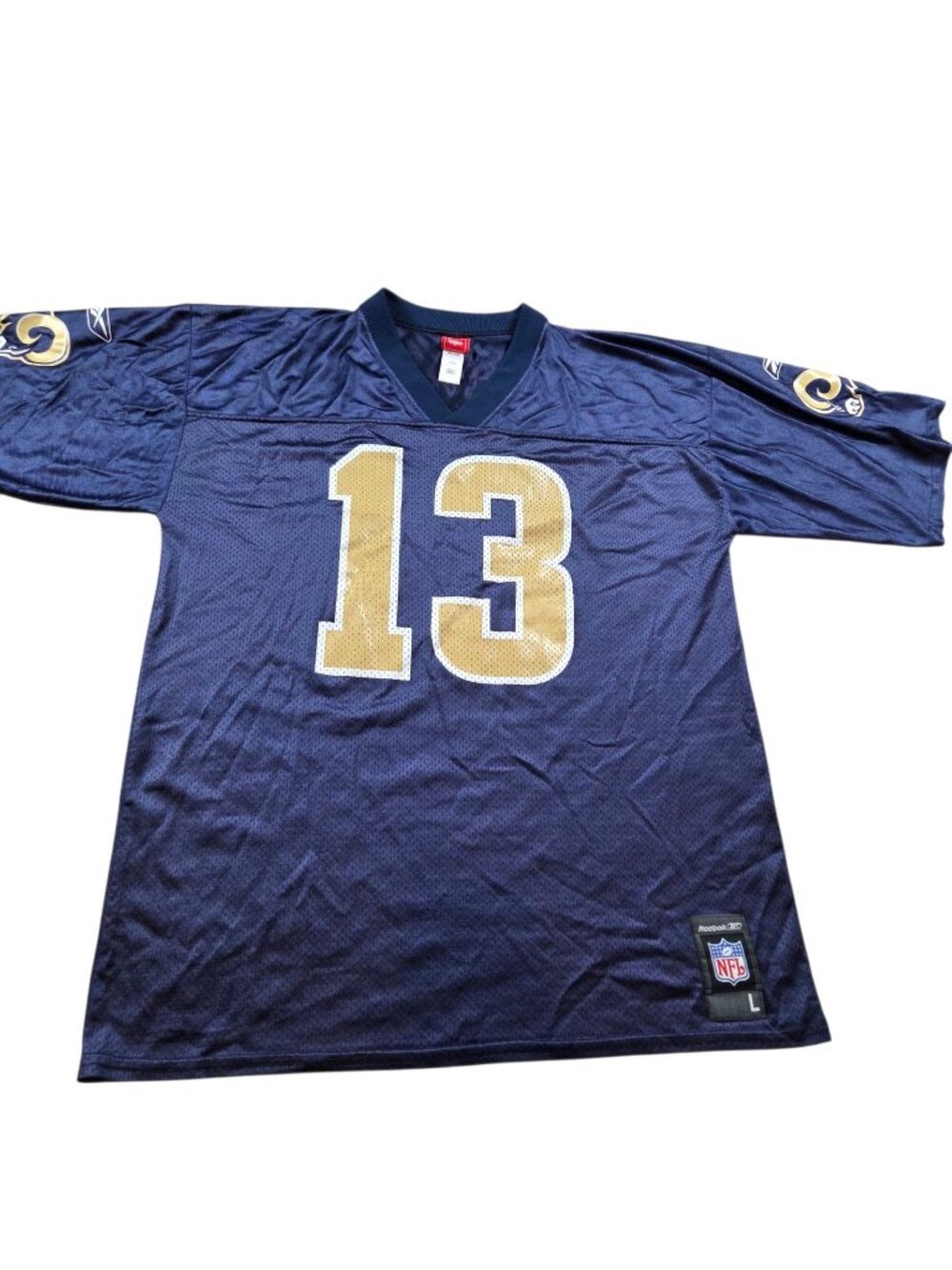 Reebok St. Louis Rams #13 Kurt Warner Jersey Size Large Adult NFL Football